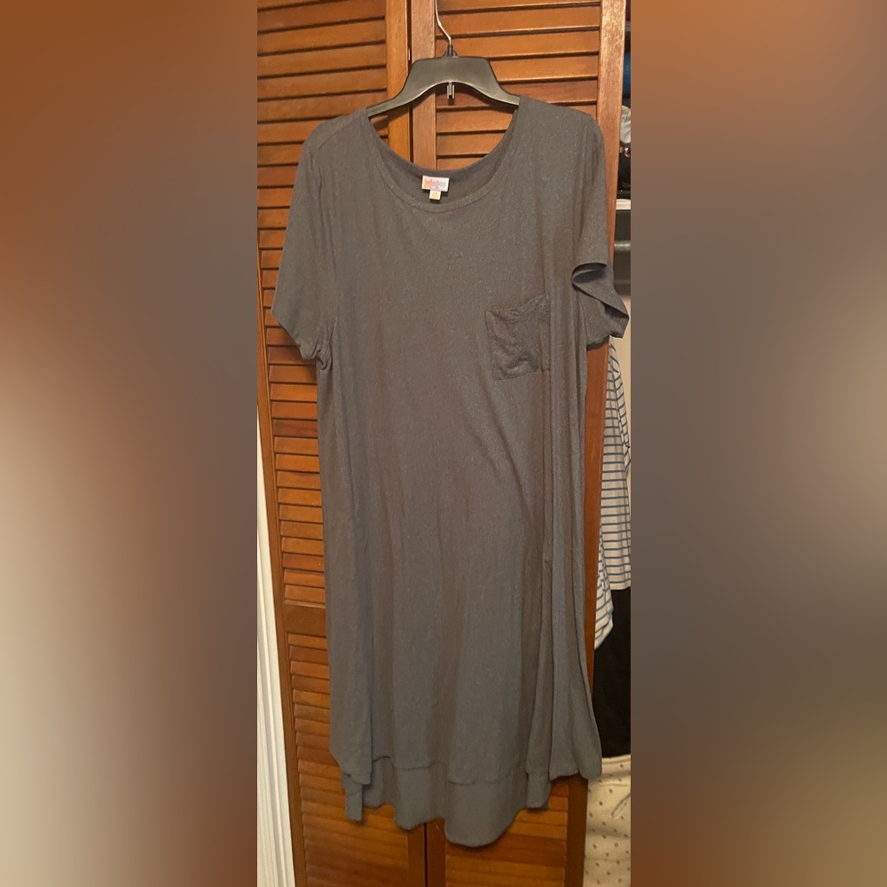 LuLaRoe Charcoal Short Sleeve Dress
